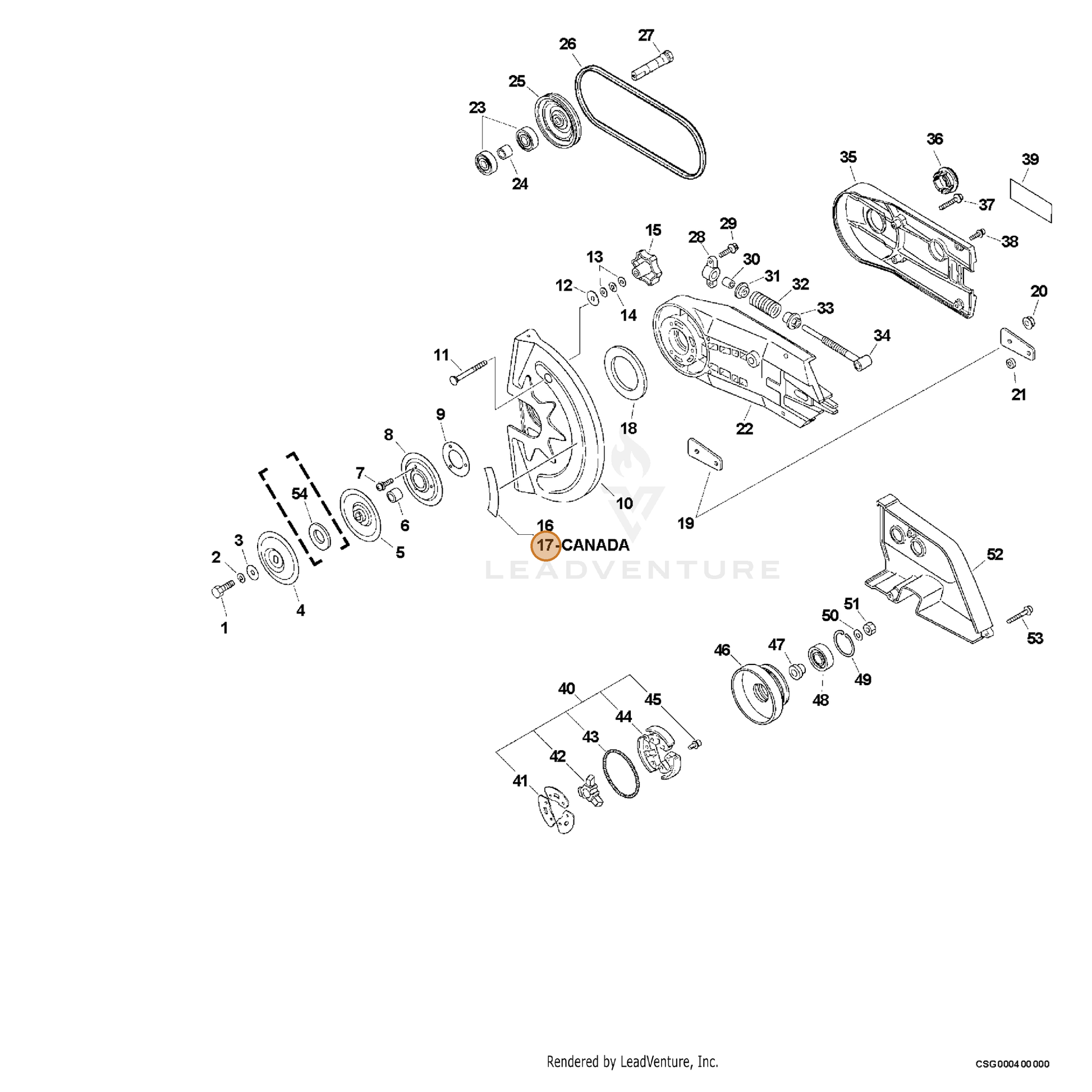 ECHO part 89035207060 — IPL diagram snippet (6x zoom, amber highlight)
