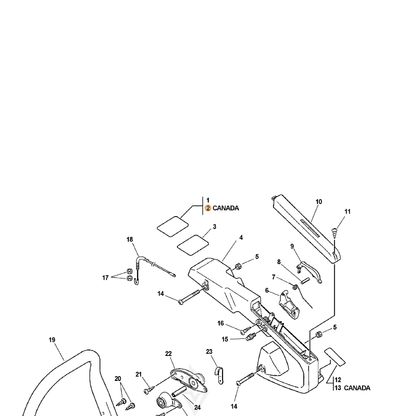 ECHO part 89035339530 — IPL diagram snippet (6x zoom, amber highlight)