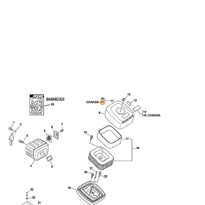 ECHO part 89035507060 — IPL diagram snippet (6x zoom, amber highlight)