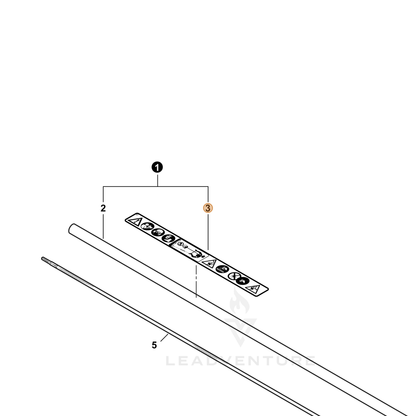 ECHO part 89061743130 — IPL diagram snippet (6x zoom, amber highlight)
