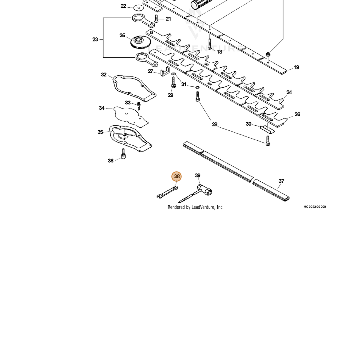 ECHO part 89511200330 — IPL diagram snippet (6x zoom, amber highlight)