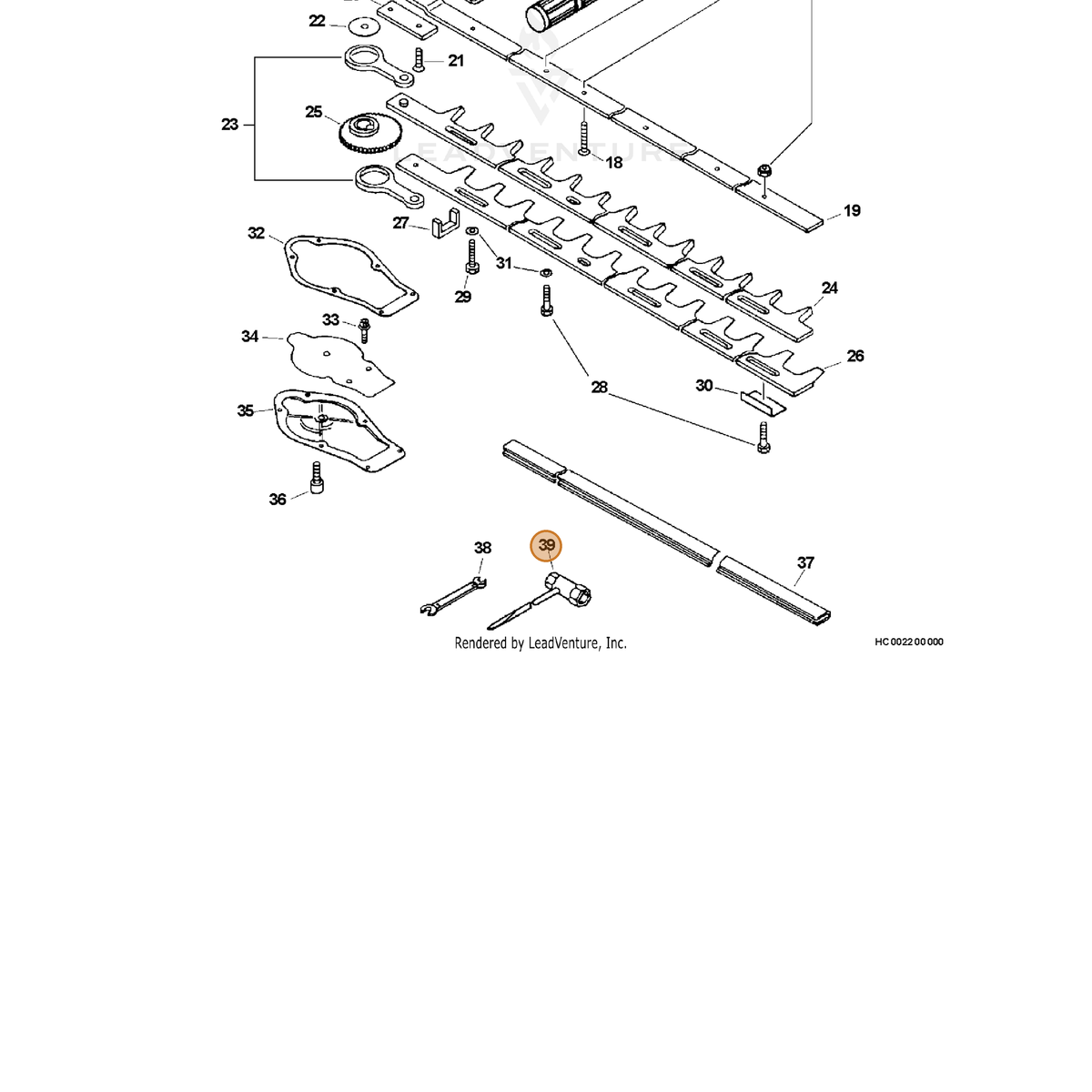 ECHO part 89541006961 — IPL diagram snippet (6x zoom, amber highlight)