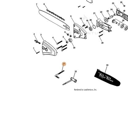 ECHO part 89571022160 — IPL diagram snippet (6x zoom, amber highlight)
