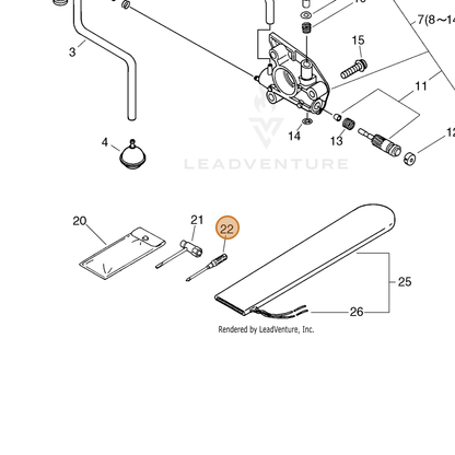 ECHO part 89581203930 — IPL diagram snippet (6x zoom, amber highlight)