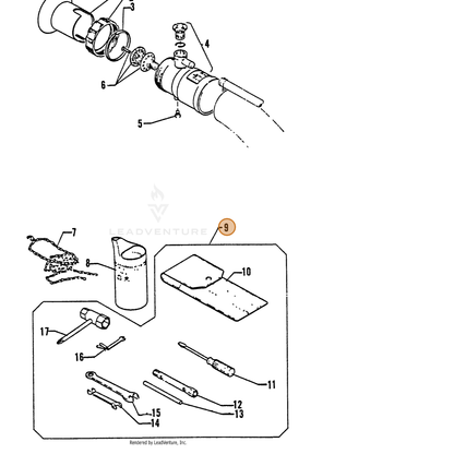 ECHO part 89600001111 — IPL diagram snippet (6x zoom, amber highlight)