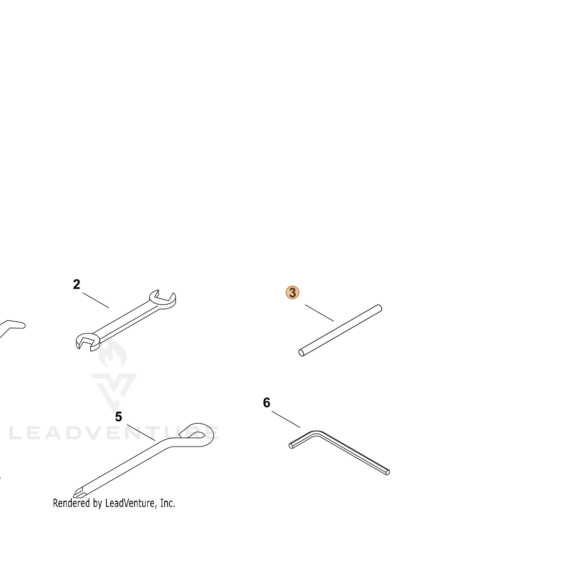 ECHO part 89751864130 — IPL diagram snippet (6x zoom, amber highlight)