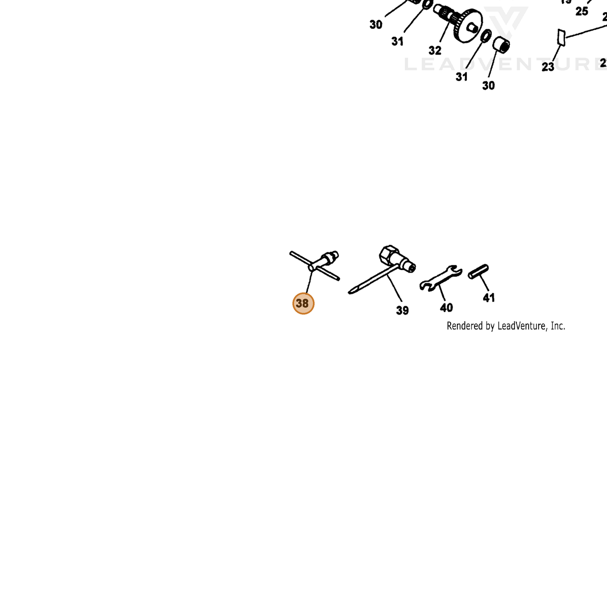 ECHO part 89757005560 — IPL diagram snippet (6x zoom, amber highlight)