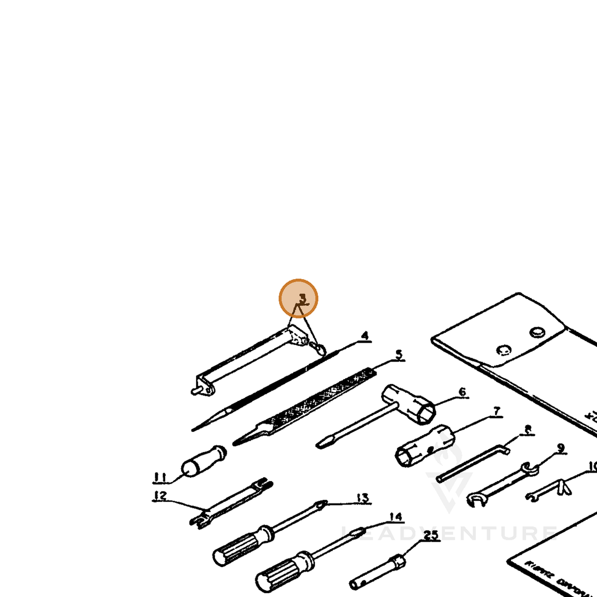 ECHO part 89760000330 — IPL diagram snippet (6x zoom, amber highlight)