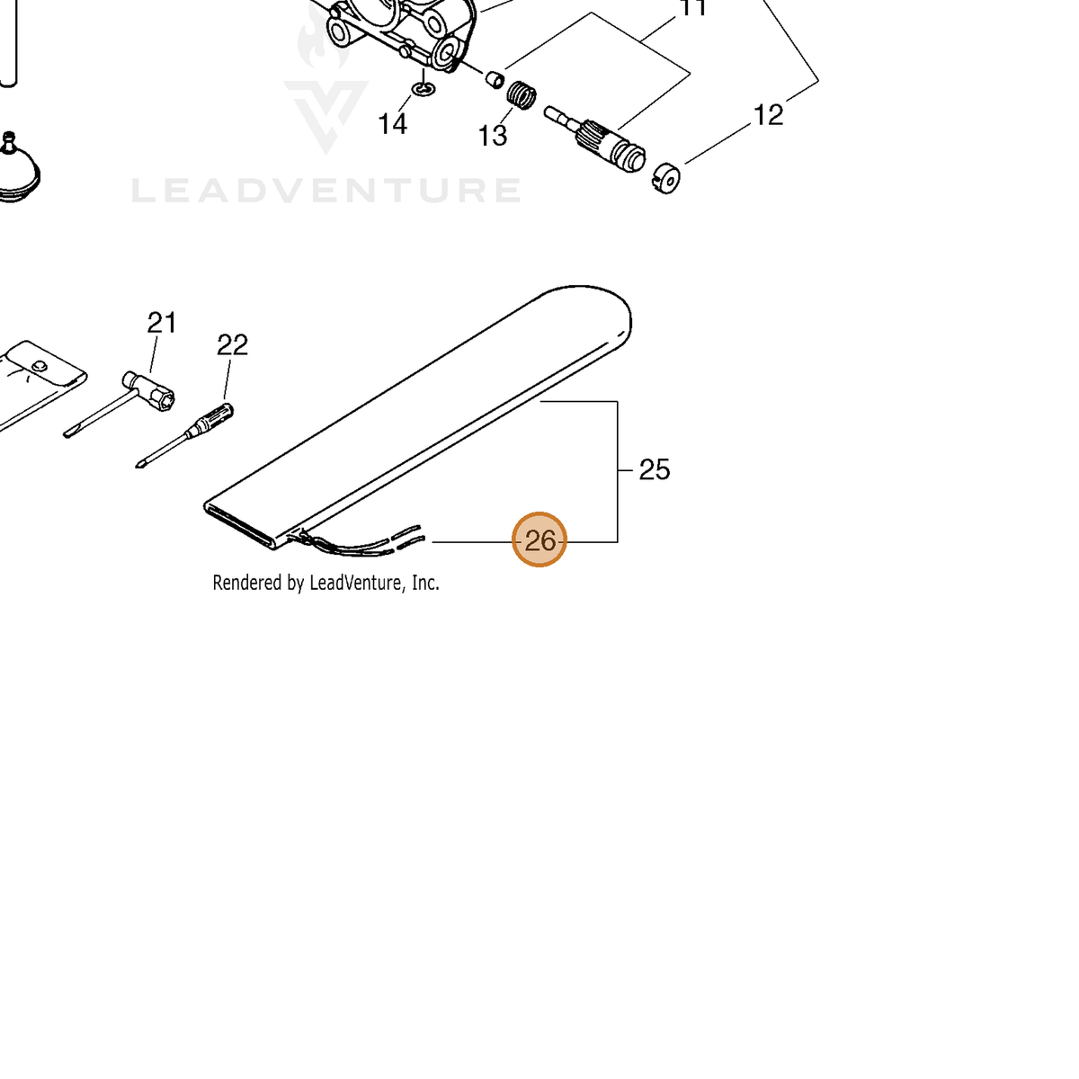 ECHO part 89856814530 — IPL diagram snippet (6x zoom, amber highlight)