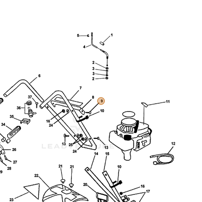 ECHO part 90001708040 — IPL diagram snippet (6x zoom, amber highlight)