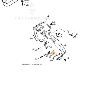 ECHO part 90002000005 — IPL diagram snippet (6x zoom, amber highlight)