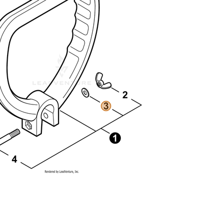 ECHO part 90003500008 — IPL diagram snippet (6x zoom, amber highlight)