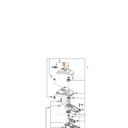ECHO part 90005300100 — IPL diagram snippet (6x zoom, amber highlight)