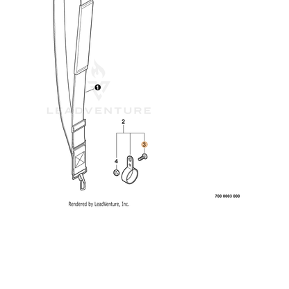ECHO part 90005300200 — IPL diagram snippet (6x zoom, amber highlight)