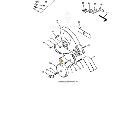 ECHO part 90008000100 — IPL diagram snippet (6x zoom, amber highlight)