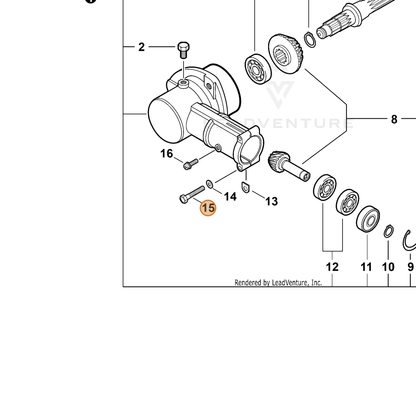 ECHO part 90010005030 — IPL diagram snippet (6x zoom, amber highlight)
