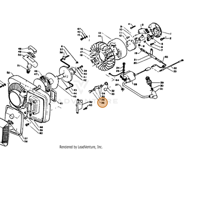 ECHO part 90010006014 — IPL diagram snippet (6x zoom, amber highlight)