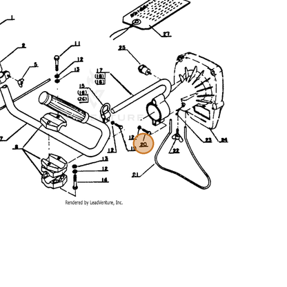 ECHO part 90010006018 — IPL diagram snippet (6x zoom, amber highlight)