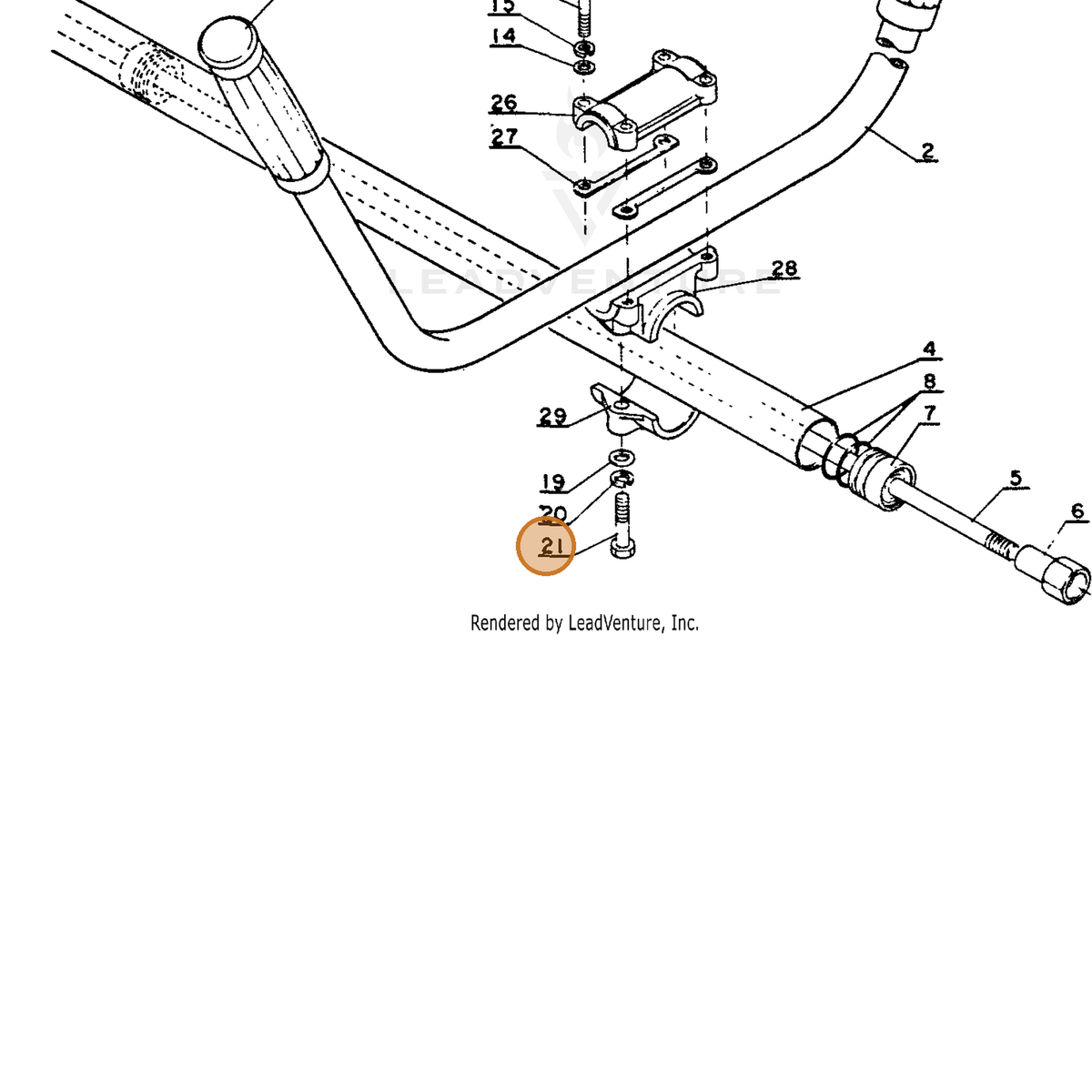 ECHO part 90010006032 — IPL diagram snippet (6x zoom, amber highlight)
