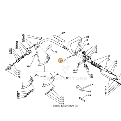 ECHO part 90010006040 — IPL diagram snippet (6x zoom, amber highlight)