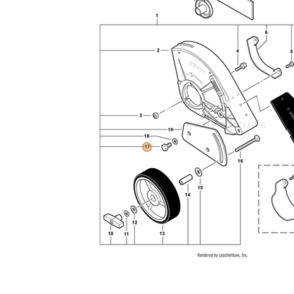 ECHO part 90010008014 — IPL diagram snippet (6x zoom, amber highlight)