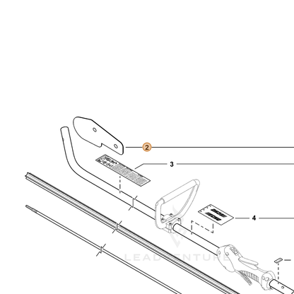ECHO part 9001021 — IPL diagram snippet (6x zoom, amber highlight)