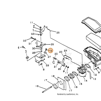 ECHO part 90010306016 — IPL diagram snippet (6x zoom, amber highlight)