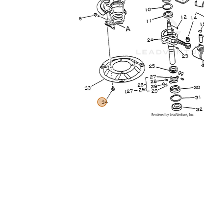 ECHO part 90010308016 — IPL diagram snippet (6x zoom, amber highlight)