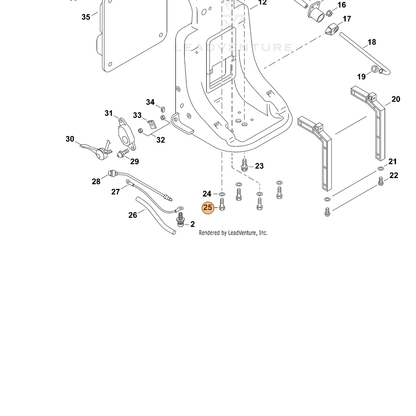 ECHO part 90010406016 — IPL diagram snippet (6x zoom, amber highlight)