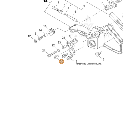 ECHO part 90010505008 — IPL diagram snippet (6x zoom, amber highlight)