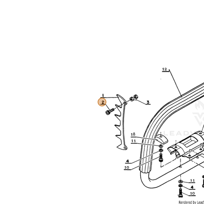 ECHO part 90010505015 — IPL diagram snippet (6x zoom, amber highlight)