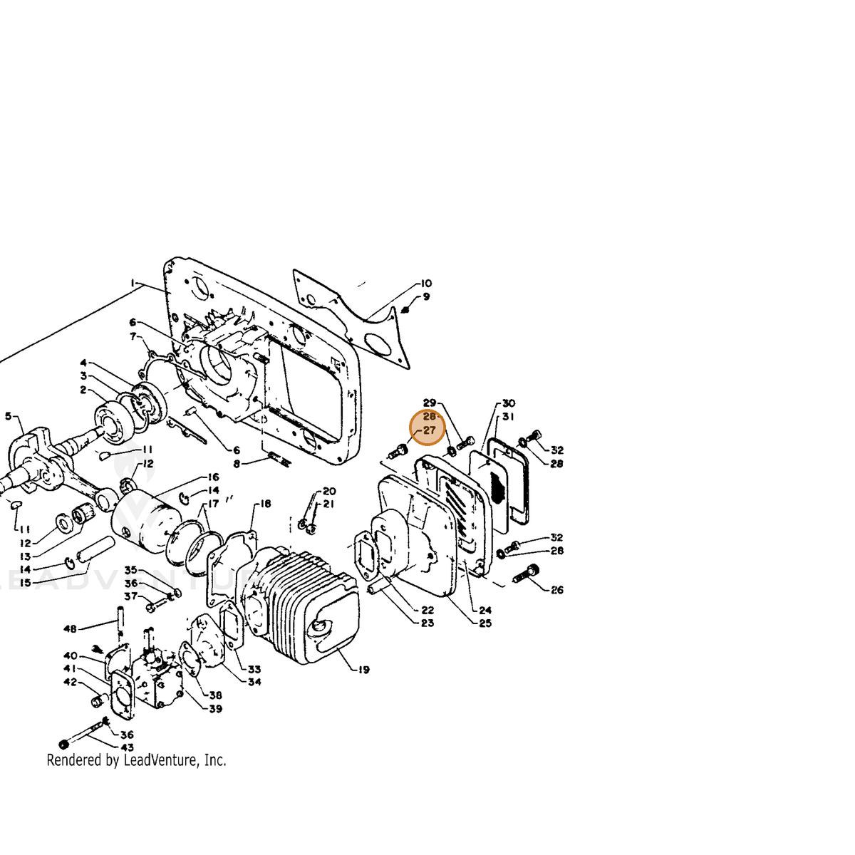 ECHO part 90010506015 — IPL diagram snippet (6x zoom, amber highlight)
