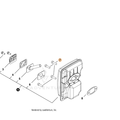 ECHO part 90010506018 — IPL diagram snippet (6x zoom, amber highlight)