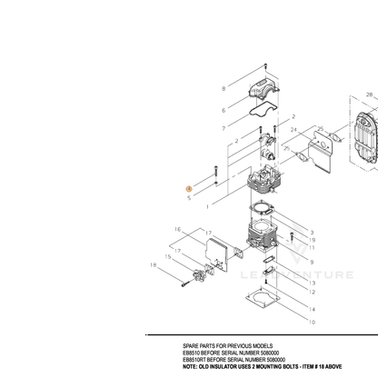 ECHO part 90010506035 — IPL diagram snippet (6x zoom, amber highlight)