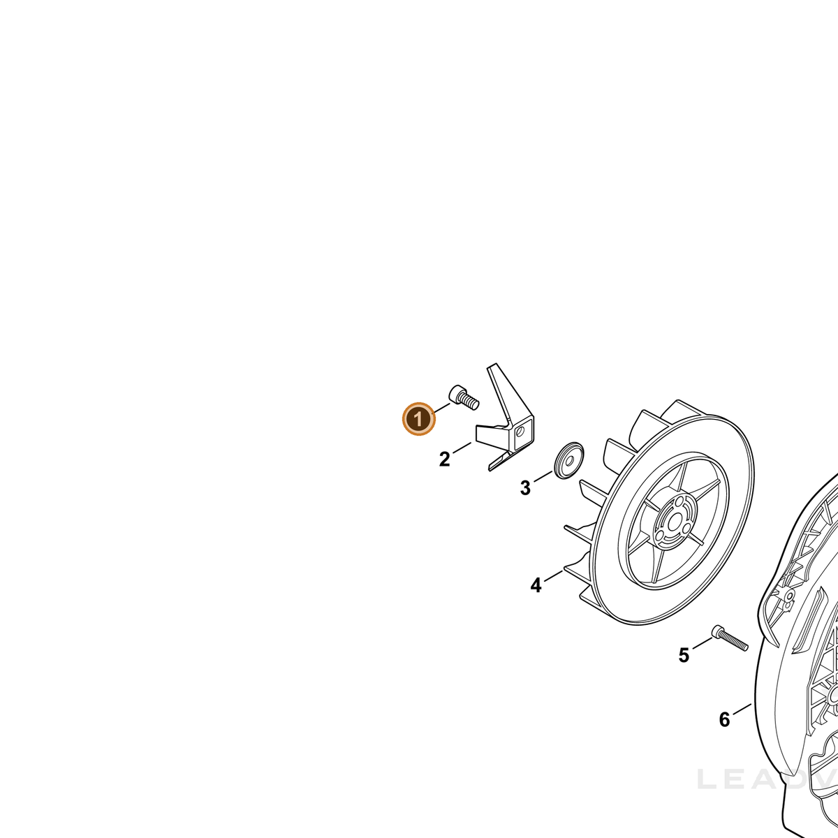 ECHO part 90010508015 — IPL diagram snippet (6x zoom, amber highlight)