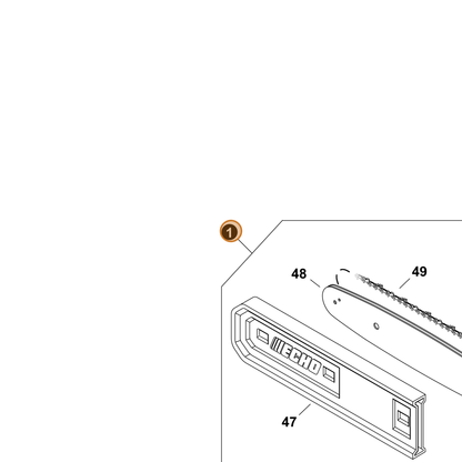ECHO part 9001057 — IPL diagram snippet (6x zoom, amber highlight)