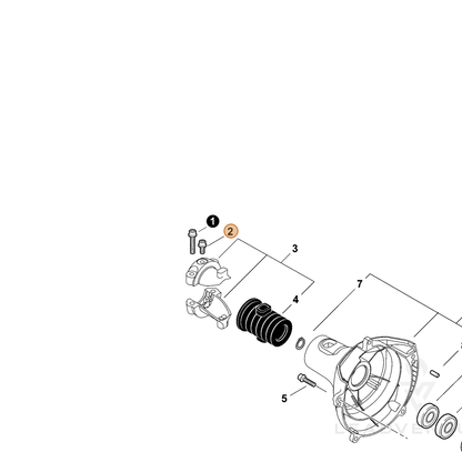 ECHO part 90010605010 — IPL diagram snippet (6x zoom, amber highlight)