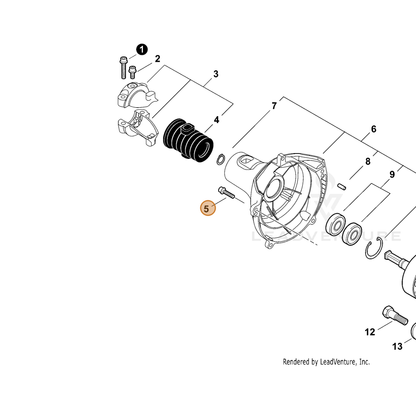 ECHO part 90010605020 — IPL diagram snippet (6x zoom, amber highlight)