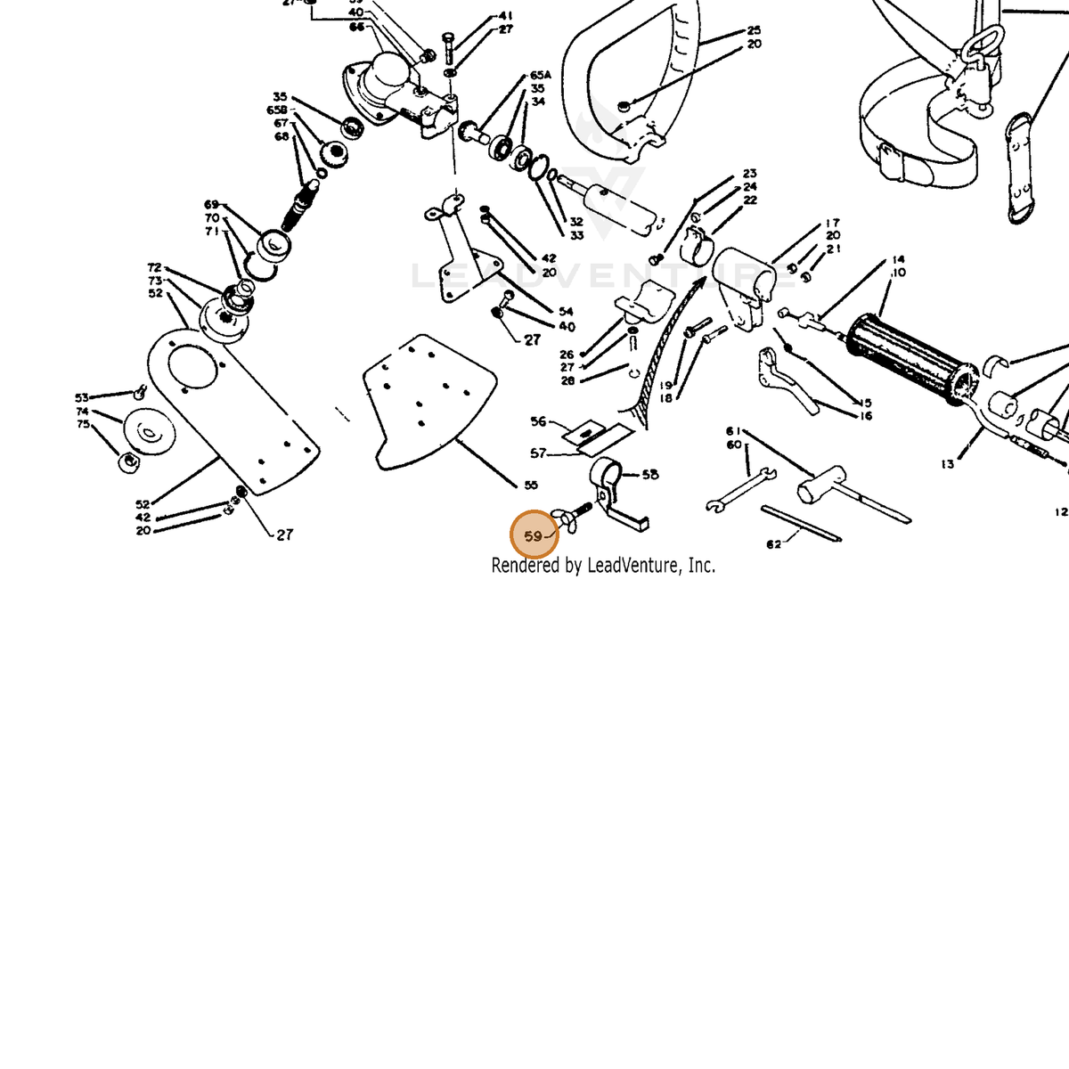 ECHO part 90011705014 — IPL diagram snippet (6x zoom, amber highlight)