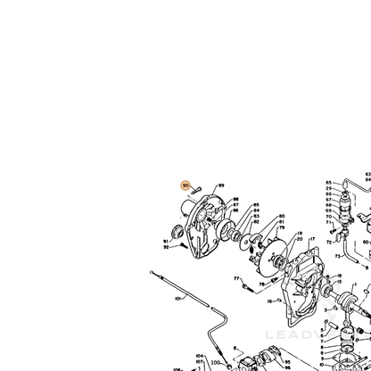 ECHO part 90014005025 — IPL diagram snippet (6x zoom, amber highlight)