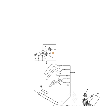 ECHO part 90014205030 — IPL diagram snippet (6x zoom, amber highlight)