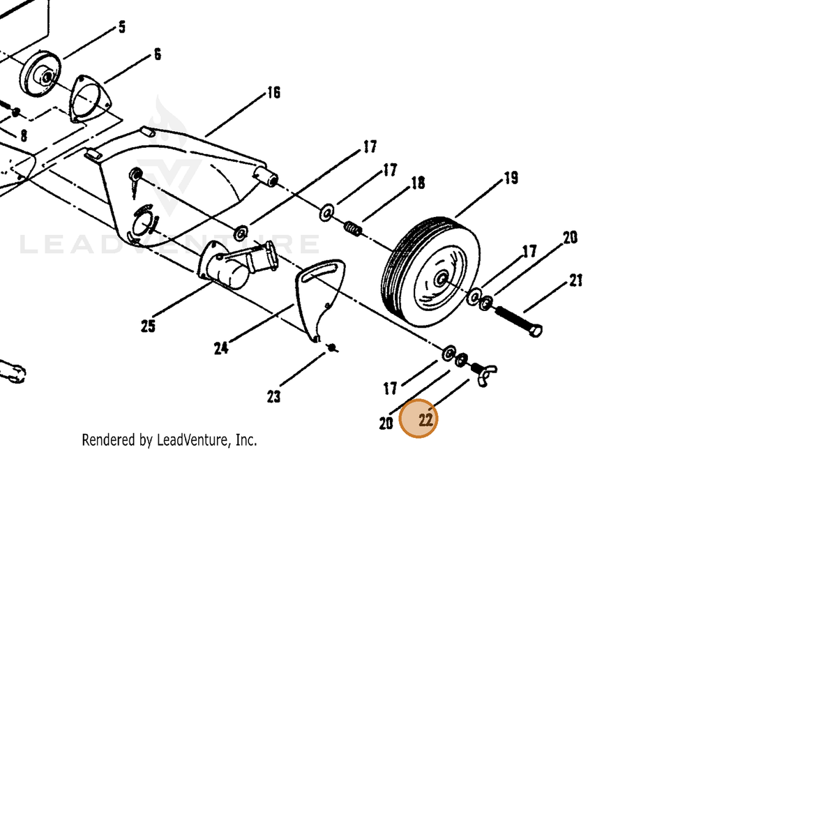 ECHO part 90014508020 — IPL diagram snippet (6x zoom, amber highlight)