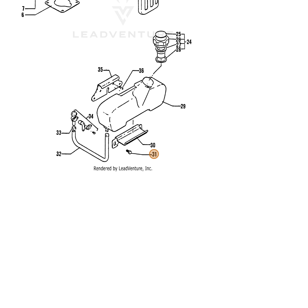 ECHO part 90014606012 — IPL diagram snippet (6x zoom, amber highlight)