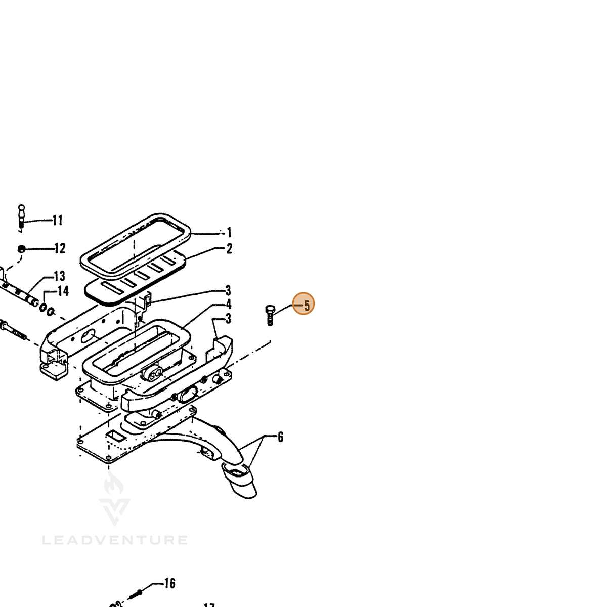 ECHO part 90014606020 — IPL diagram snippet (6x zoom, amber highlight)