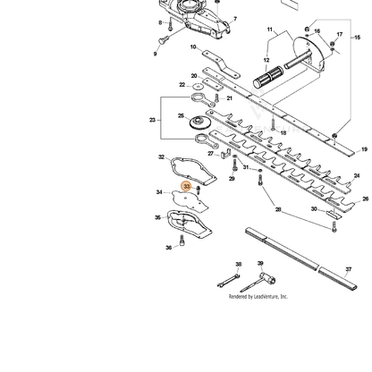 ECHO part 90016205012 — IPL diagram snippet (6x zoom, amber highlight)