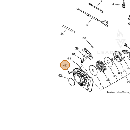 ECHO part 90016206025 — IPL diagram snippet (6x zoom, amber highlight)
