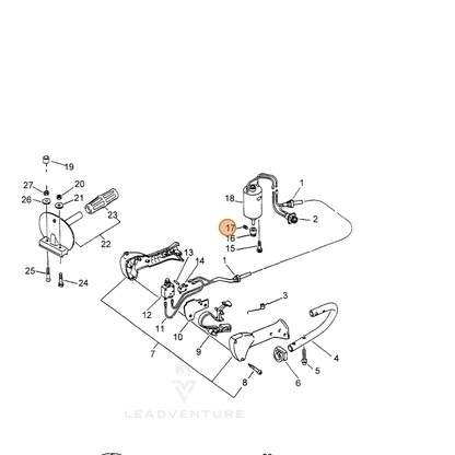 ECHO part 90017104005 — IPL diagram snippet (6x zoom, amber highlight)