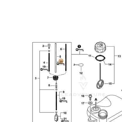 ECHO part 90017 — IPL diagram snippet (6x zoom, amber highlight)