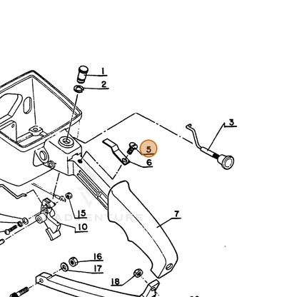 ECHO part 90020405006 — IPL diagram snippet (6x zoom, amber highlight)