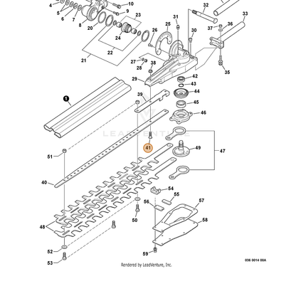 ECHO part 90021205020 — IPL diagram snippet (6x zoom, amber highlight)